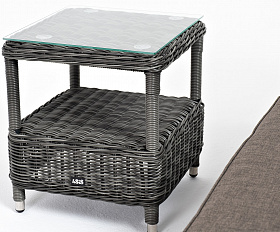 Рим комплект шезлонг со столиком, цвет графит