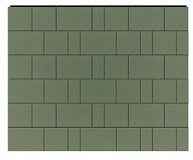 Тротуарная плитка Фабрика Готика Новый Город 40 мм PROFI зеленый на сером цементе п/п