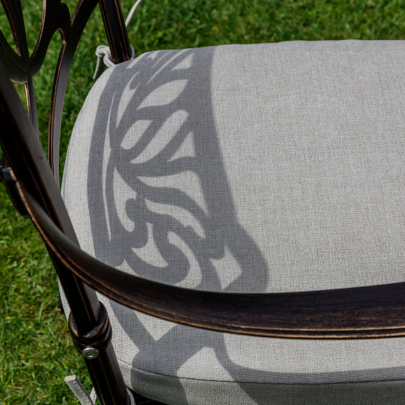 Обеденный комплект Wilhelm Royal Family из литого алюминия на 6 персон. Прямоугольный стол фото 6