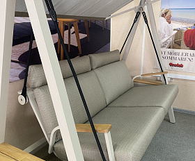 Качели Malmo Brafritid бежевый/бежевый, алюминий/тик