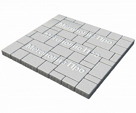 Тротуарная плитка Выбор Мюнхен Б.2. Фсм.6 60 мм Стандарт Белый