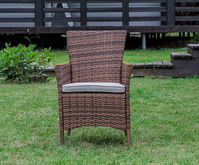 Обеденное кресло Amelia Royal Family из искусственного ротанга, цвет коричневый