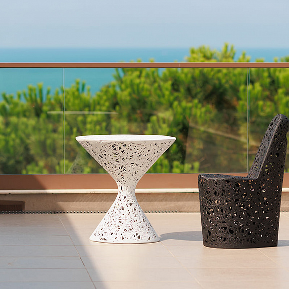 Стол Vitgarden Race Table d70 Bianco из базальта, цвет белый фото 4