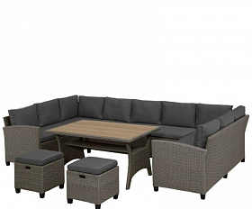 Комплект плетеной мебели AFM-370A Dark Grey