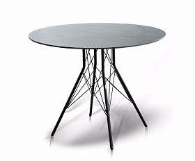 Конте стол из HPL круглый Ø80см, цвет серый гранит