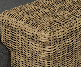 Капри кушетка из искусственного ротанга, цвет соломенный