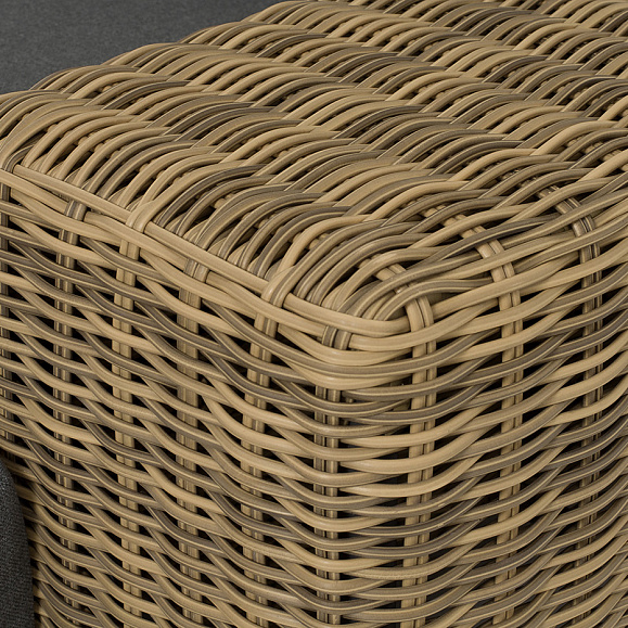 Капри кушетка из искусственного ротанга, цвет соломенный фото 6