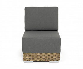 Капри модуль диванный прямой с подушками, цвет соломенный