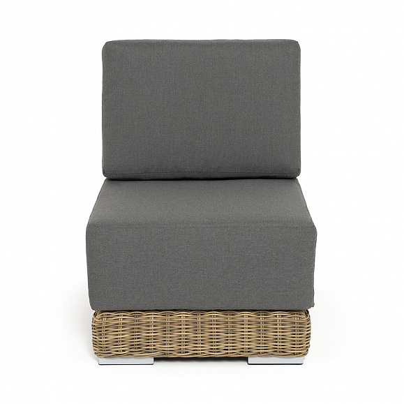 Капри модуль диванный прямой с подушками, цвет соломенный фото 2