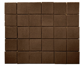 Тротуарная плитка Лидер 40 Квадрат 200х200х60 мм Коричневый