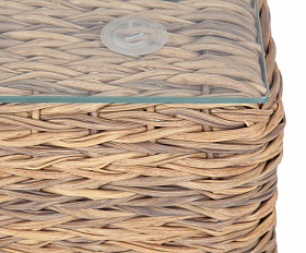 Лунго журнальный столик плетеный (гиацинт), цвет соломенный