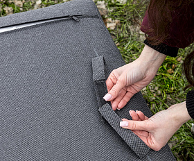 Лаунж-зона Gisselle Royal Family с угловым диваном из алюминия