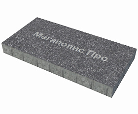 Пошаговая плита для дорожек 800x400x80 мм Терраццо черный с белым