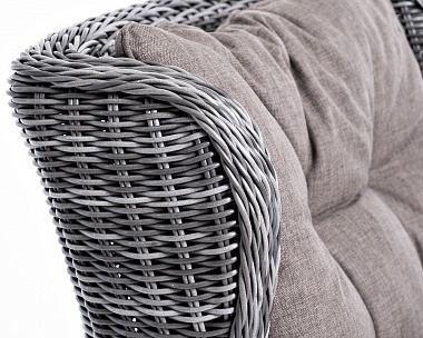 Плетеное кресло раскладное Форио 4SIS из искусственного ротанга, цвет графит