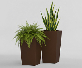 Кашпо Concretika Коник 40x40x70 Браун 050 3020