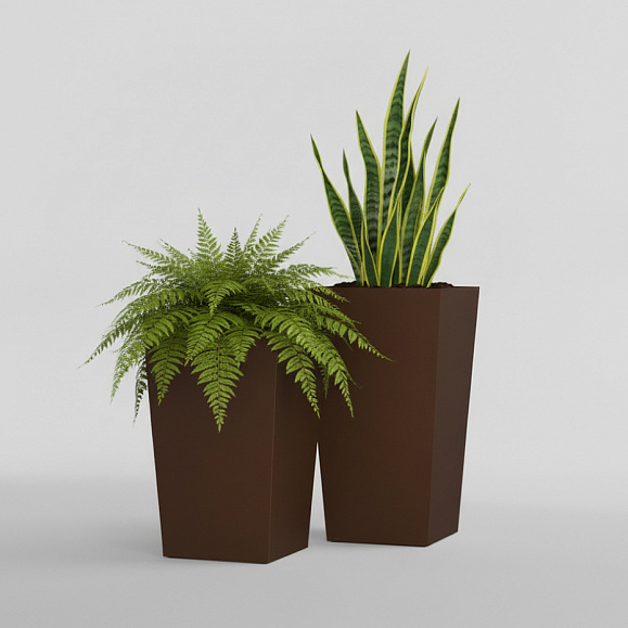 Кашпо Concretika Коник 40x40x70 Браун 050 3020 фото 5