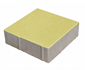 Тротуарная плитка 342 Механический завод Квадрат 200х200х80 мм, Желтый