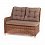 Правый модуль дивана Бергамо 4SIS из искусственного ротанга, цвет коричневый