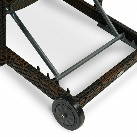 Плетеный шезлонг MILANO темно-коричневый Joygarden фото 2