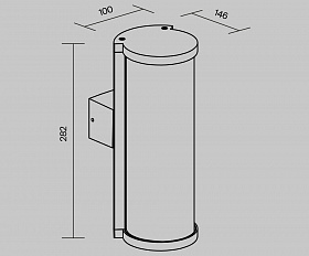 Настенный светильник (бра) Conf Maytoni O451WL-01GF цвет Графит