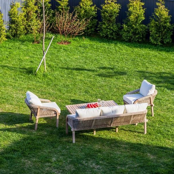 Лаунж-зона Michelle Royal Family из дерева, цвет бежевый фото 4