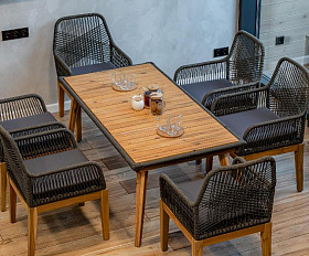 Комплект Chloe с кофейным столом Royal Family из дерева, цвет серый