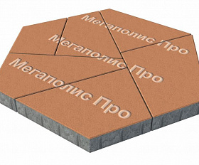 Тротуарная плитка Выбор Оригами Б.4.Фсм.8 80 мм Стандарт Оранжевый