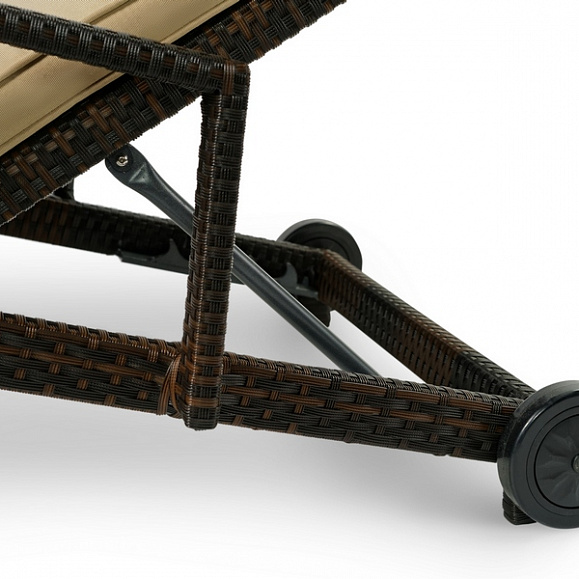 Плетеный шезлонг MILANO темно-коричневый Joygarden фото 3