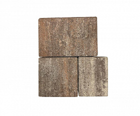 Тротуарная плитка Нобетек Новый город 1НГ6Ф Колормикс №28 Мокко