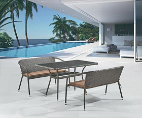 Комплект мебели из иск. ротанга T286A/S139A-W53 Brown