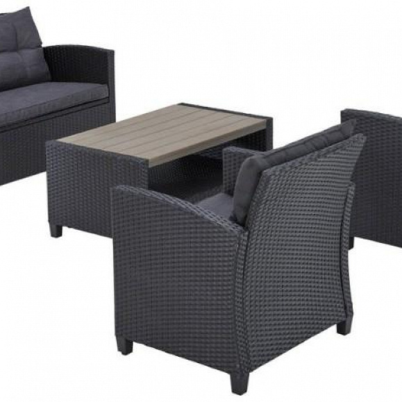 Плетеный комплект мебелис диваном AFM-804G Dark Grey фото 3