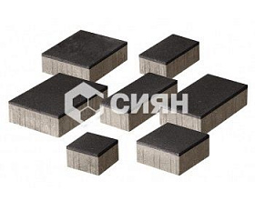 Тротуарная плитка Сиян Мультиформат П19-7 70 мм Черный