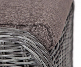 Плетеный пуф Толедо 4SIS из искусственного ротанга, цвет графит