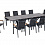 Комплект обеденной мебели Nora-Andy 10N Brafritid антрацит/серый, алюминий/тик