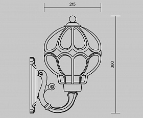 Настенный светильник (бра) Via Maytoni O024WL-01G цвет Золото Антик
