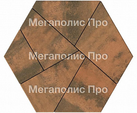 Тротуарная плитка Выбор Оригами Б.4.Фсм.8 80 мм Листопад Мустанг