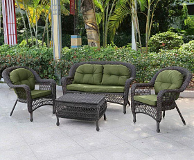 Плетеный комплект для отдыха LV-520BG Brown/Green
