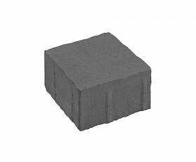 Тротуарная плитка Нобетек квадрат Антик 3К8Ф 140x140x80 мм темно-серая