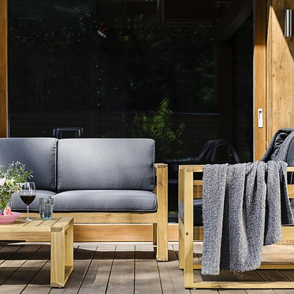 Мебель садовая для лаунж зоны из акации БУКА с кофейным столом Joygarden фото 9