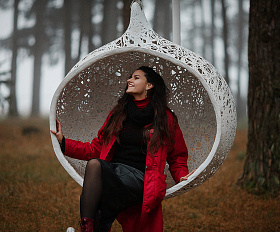 Подвесное кресло Vitgarden Bios Mini Bianco из базальта, цвет белый