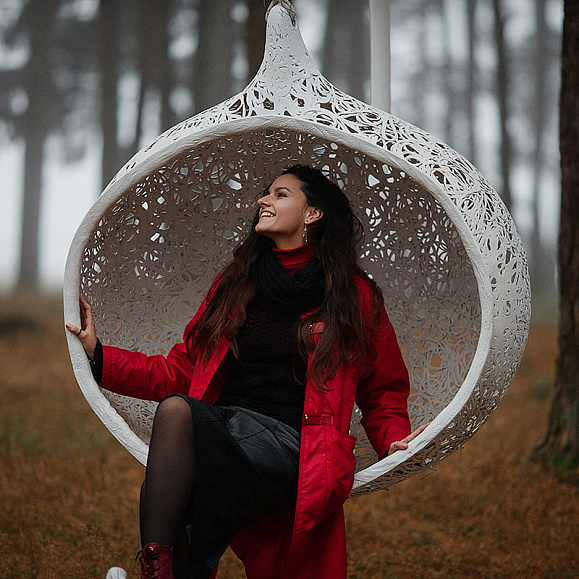 Подвесное кресло Vitgarden Bios Mini Bianco из базальта, цвет белый фото 2