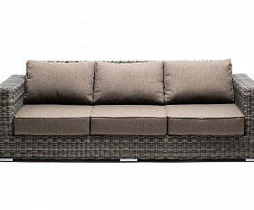 Диван трехместный Боно 4SIS из искусственного ротанга, цвет графит