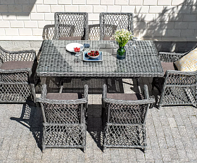 Обеденная Латте 4SIS группа плетеная, цвет графит
