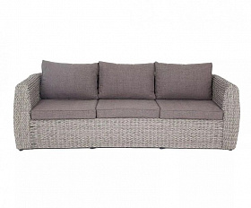 Диван трехместный Кальяри 4SIS из искусственного ротанга (гиацинт), цвет серый