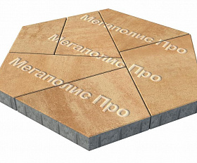 Тротуарная плитка Выбор Оригами Б.4.Фсм.8 80 мм Листопад Сахара