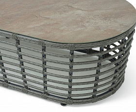 Валенсия журнальный столик из искусственного ротанга, цвет серый