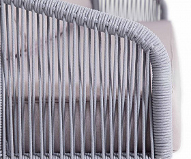 Лаунж-зона Канны 5-местная плетеная из роупа (веревки), цвет серый