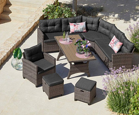 Комплект плетеной мебели AFM-373G Grey