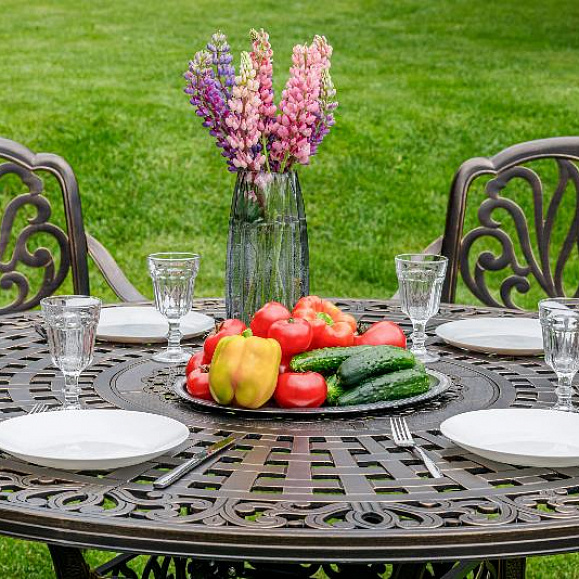 Обеденный комплект Wilhelm Royal Family из алюминия на 6 персон фото 3