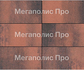 Тротуарная плитка Выбор Прямоугольник Б.5.П.8 600х300х80 мм Листопад Клинкер